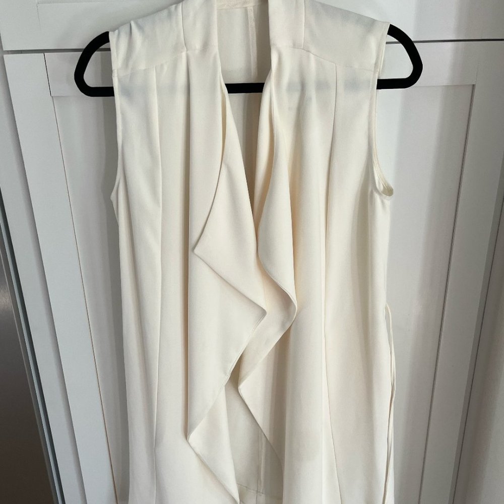 Express Long Ivory Sleeveless Vest Duster - Like new!